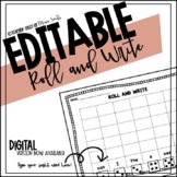 Editable Sight Word Template - Roll and Write