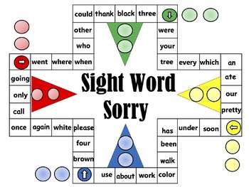 Preview of Editable Sight Word Sorry
