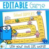 Editable Sight Word \ Spelling Word Game