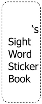 Preview of Editable Sight Word Sticker Book