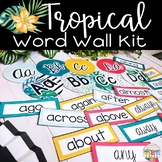Editable Sight Word Wall Letters & Words Tropical Classroom Decor