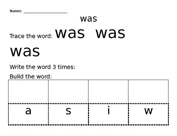 Editable Sight Word Worksheets by Mrs Little's Littles | TpT