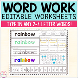 Editable Sight Word Worksheets - Sight Word Practice with 