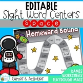 Space Theme Sight Word Stations - Sight Word Review Worksh