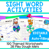 High Frequency Words Worksheets PLUS Play Dough Mats - Edi
