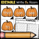 Editable Sight Word Write the Room - Fall November Sight W