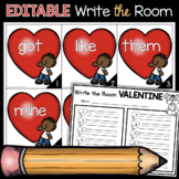 Editable Sight Word Write the Room - Valentine's Day Cente