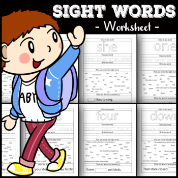 Editable Sight Words Worksheets | Sight Word Practice by SchoolArts