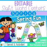 Editable Sight Word Practice | Spring Sight Word Centers f