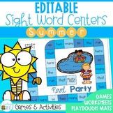 Kindergarten Sight Words Editable Pack for Summer
