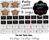 Editable Signs and Posters - Shabby Chic Fence