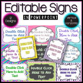 Editable Signs in PowerPoint