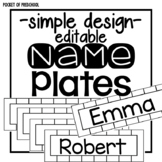 Editable Simple Design Name Plates