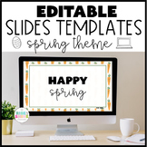 Editable Slides Powerpoint Google Slides l Spring Theme