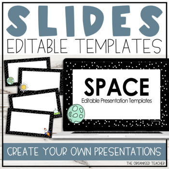 Preview of Editable Slides Templates | Outer Space Theme | Online & Digital Learning