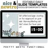 Editable Slides Templates for Daily Agendas and Lessons wi
