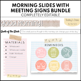 Editable Slides with Virtual Meeting Signs Bundle