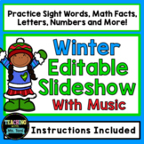 Editable Slideshow to Practice Sight Words, Math Facts and