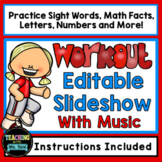 Editable Slideshow to Practice Sight Words, Math Facts and