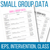 Editable Small Group Data Collection Form