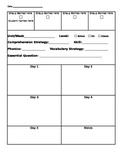 Editable Small Group Lesson Plan Template