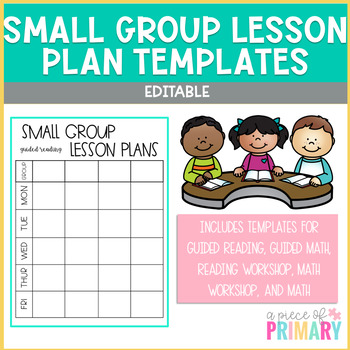 free small group lesson plan template