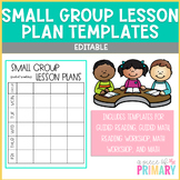 Editable Small Group Lesson Plan Template