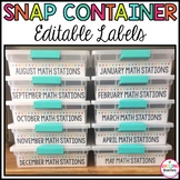 Editable Snap Container Labels