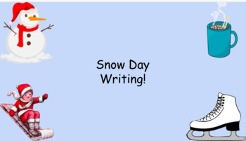 Preview of Editable - Snow Day Writing- Google Slides