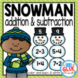 Editable Winter Addition & Subtraction | Snowman Addition 