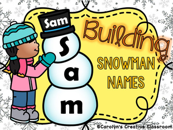 Preview of Editable Snowman Building Names with faces!