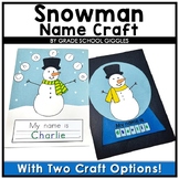 Editable Snowman Name Craft - Winter Cutting Practice - Sn