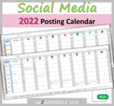 Editable Social Media Calendar 2022 - For commercial use