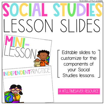 Preview of Editable Social Studies Slides | Distance Learning