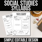 Social Studies Syllabus - Editable