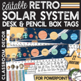Editable Solar System Desk and Pencil Box Name Tags for PPT