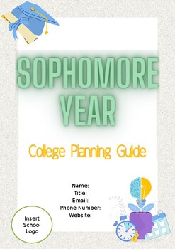Preview of Editable Sophomore Year College Planning Guide Bundle