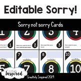 Sorry Cards - Editable Template