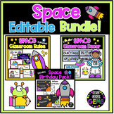 Editable Space Classroom Bundle