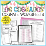 Editable Spanish Cognate Worksheets Digital Printable Sub Plans