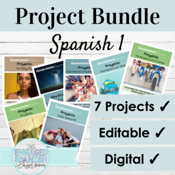Preview of Editable Spanish Project Bundle | Spanish 1