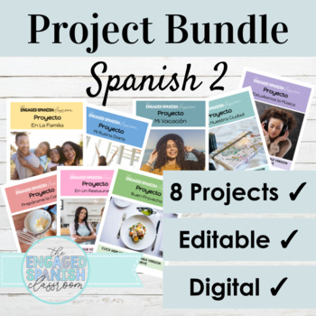 Preview of Editable Spanish Project Bundle | Spanish 2