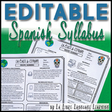 Editable Spanish Syllabus Infographic Style