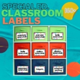 Editable Special Education Classroom Organization Labels  