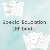 Editable Special Education IEP Binder
