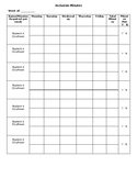 Editable Special Education Inclusion Minutes Tracker