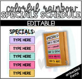 Editable Specials Schedule Posters - Specials Schedule Display