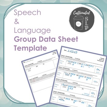 Preview of Editable Speech & Language Group Data Sheets