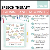 Editable Speech Therapy Binder and Monthly Theme Planner