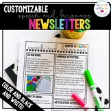 Editable Speech and Language Newsletters